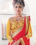 wedant FAshion Wedding Heavy Work Dulhan Collection Self Design Lahengha Choli Cream & Yellow